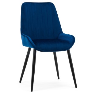 krzesło LUCA granatowy welur