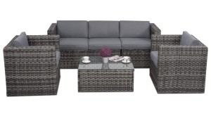 MEBLE OGRODOWE MODUŁOWE TECHNORATTAN MALAGA CIEMNA