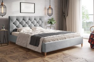 Łóżko tapicerowane ze stelażem GLAMOUR LITE