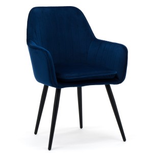 krzesło EMILIA granatowy welur