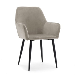 krzesło IVO ciemnobeżowy welur