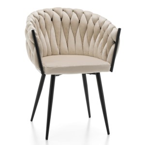 krzesło LATINA beżowy welur