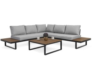 ZESTAW MEBLI OGRODOWYCH MALE GRAFITOWO-SZARE