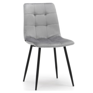krzesło PARMA jasnoszary welur