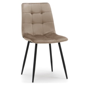 krzesło PARMA ciemnobeżowy welur
