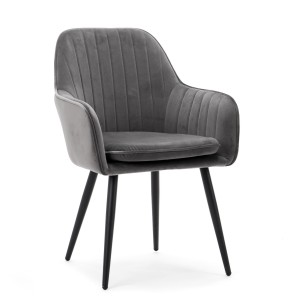 krzesło EMILIA szary welur