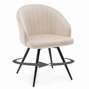 krzesło MODENA obrotowe beżowy welur