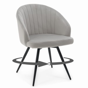 krzesło MODENA obrotowe jasnoszary welur