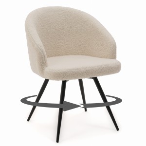 krzesło MODENA obrotowe jasnobeżowy boucle