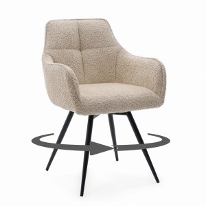 krzesło QUATTRO obrotowe jasnobeżowy boucle