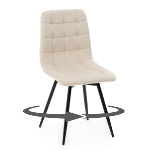 Krzesło ARCO obrotowe beżowy welur