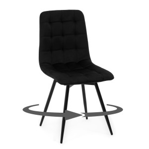 Krzesło ARCO obrotowe czarny welur